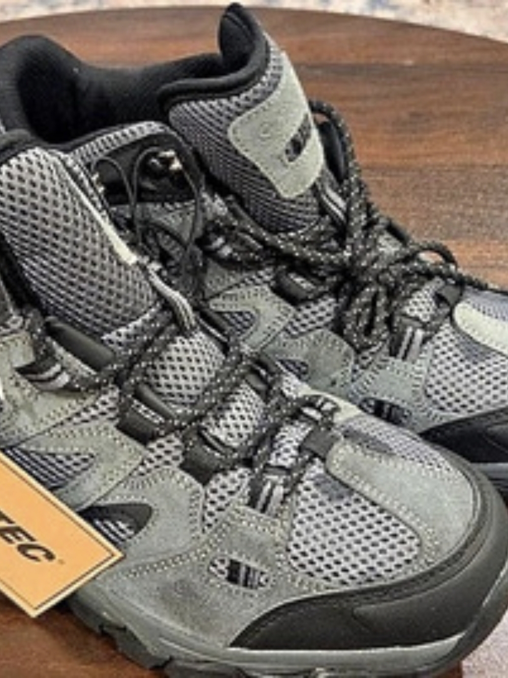 Hi-Tec Ravus Mid Waterproof Hiking Boots Black & Gray US 9 Men